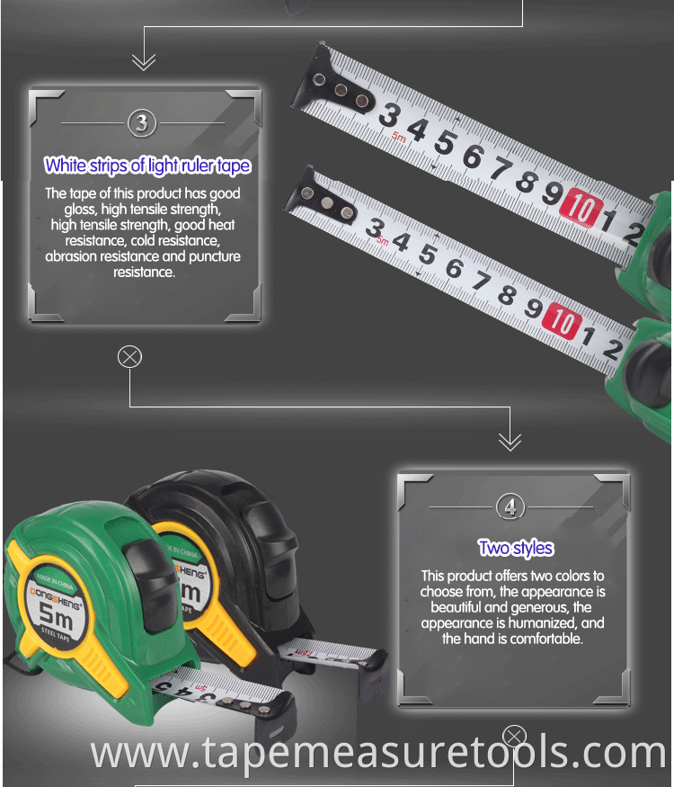 New steel tape measure 3 meters 5 meters 7.5 meters m high precision and wear resistance tape measure ruler box ruler